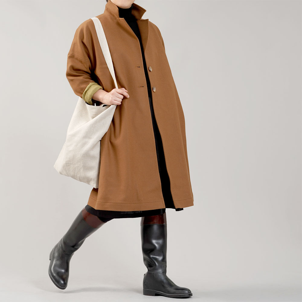 羽織り アウター ウール wool 温かい 裏地リネン ロングコート 長袖 襟付き 羽織り ウール70% カシミヤ30% チェスターコート リネン総裏地仕様 ウール ドロップショルダーコート / ウィスキーブラウン アウター ロングアウター コート ロング丈 ロング羽織り coat 長袖 長袖コート 長袖羽織り 無地 生地柄 ブラウン 茶色 モカトレンド 旬 着こなし 春 夏 秋 冬 レディース wafu 新作
