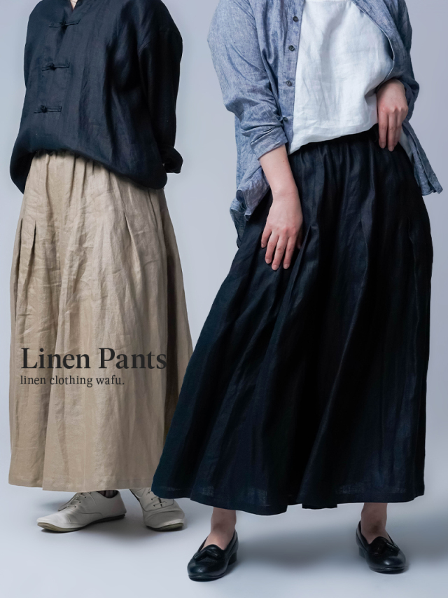 wafu ワフ とろみリネンシルク レギンス ブラック お客様の声 【 wafu 】 linen clothing リネン服・リネン寝具・リネン