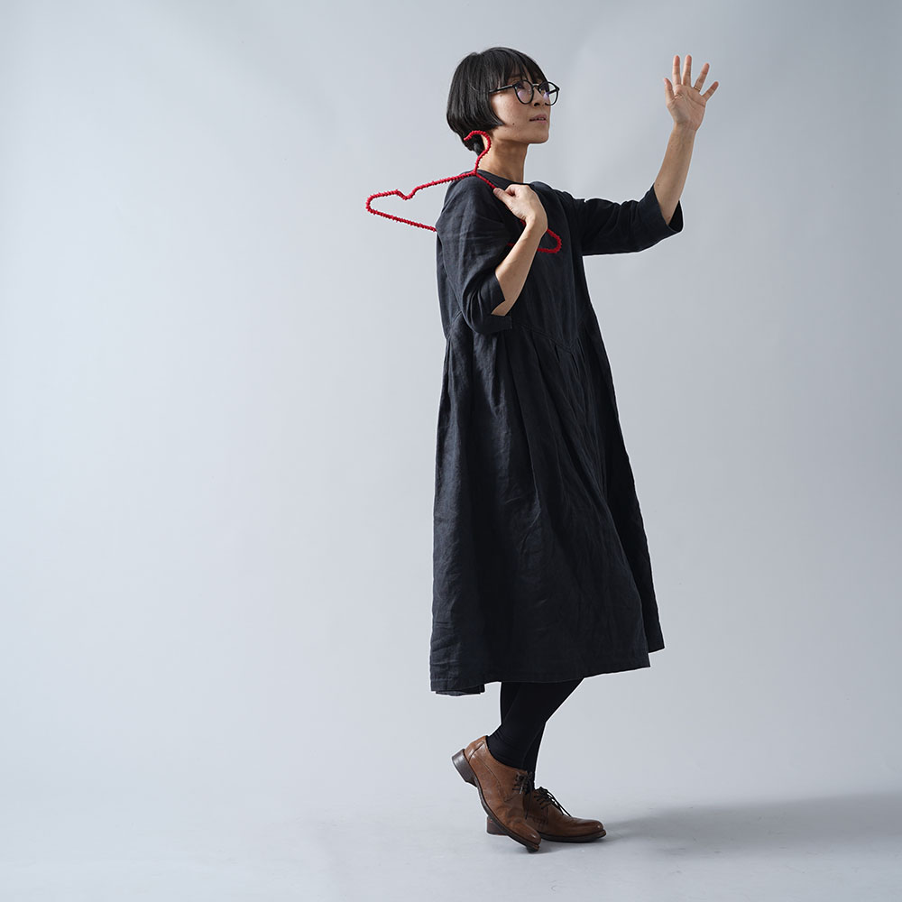 リネンまきまきハンガー リネンハンガー 45度バイヤスで巻くスチールハンガー 捨てずに活かす/3色展開【横幅40cm】z000z-2set